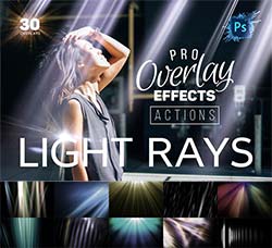 PS动作－30个高清的光线效果：Light Rays Photoshop Actions